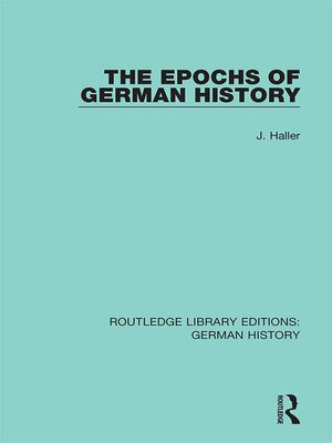 cover image of The Epochs of German History